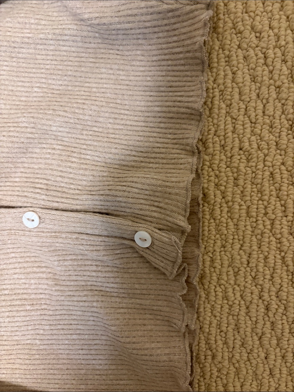 Urban | Ribbed Cropped Tan Cardigan - Picture 4 of 4